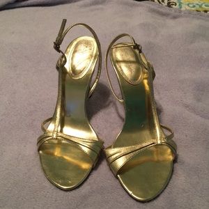 Golden heels. Never worn!
